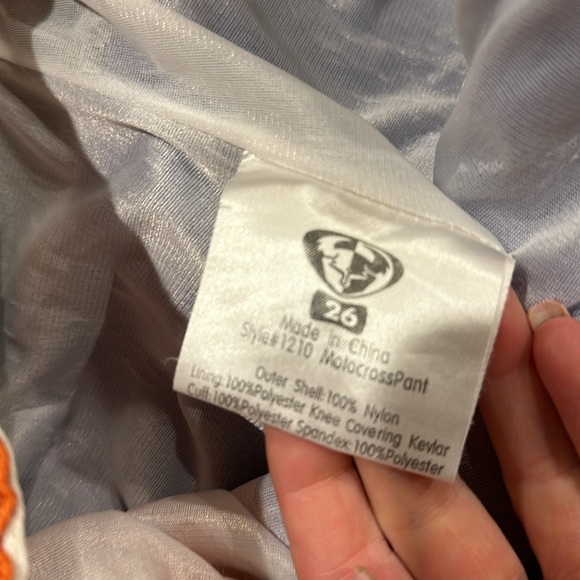 Thor 1210 KTM Motocross Pants w/pads. Size 26. Used see pics some stains. - Picture 3 of 6